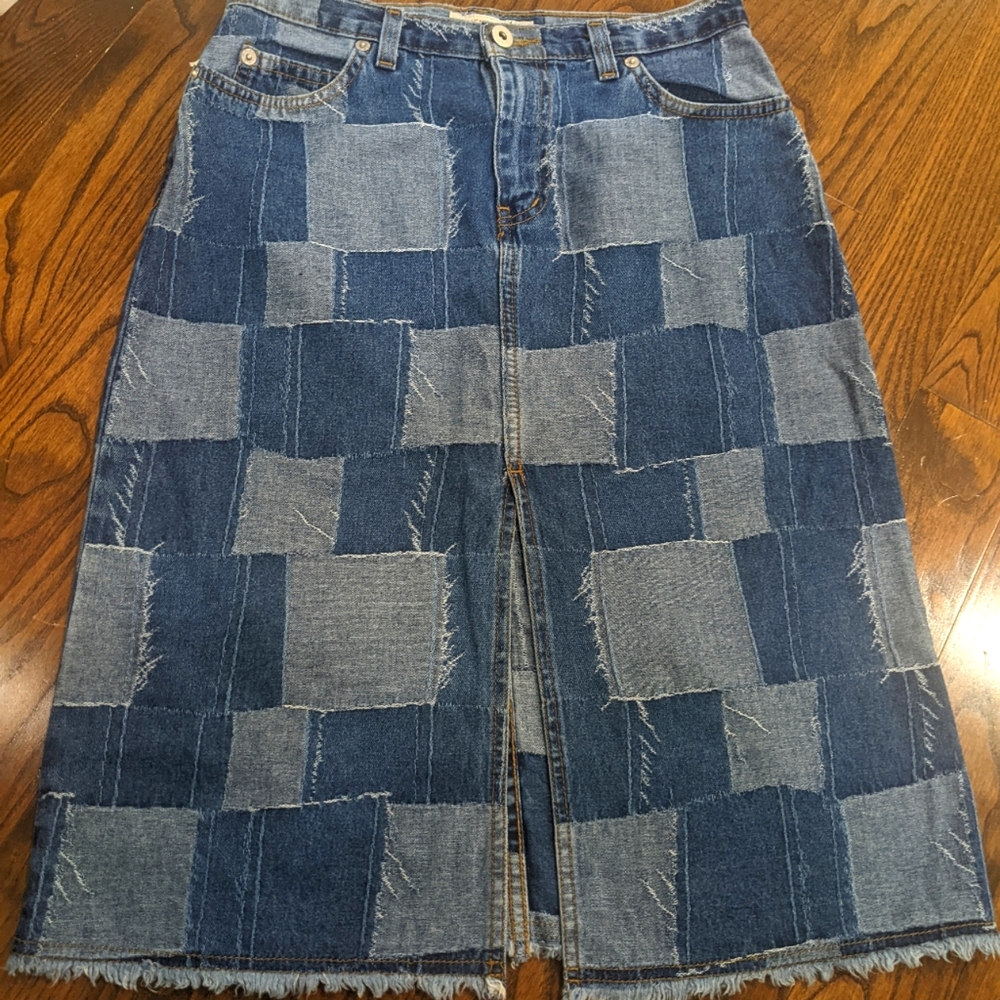 Buffalo by David Bitton Patch Denim Pencil Skirt
